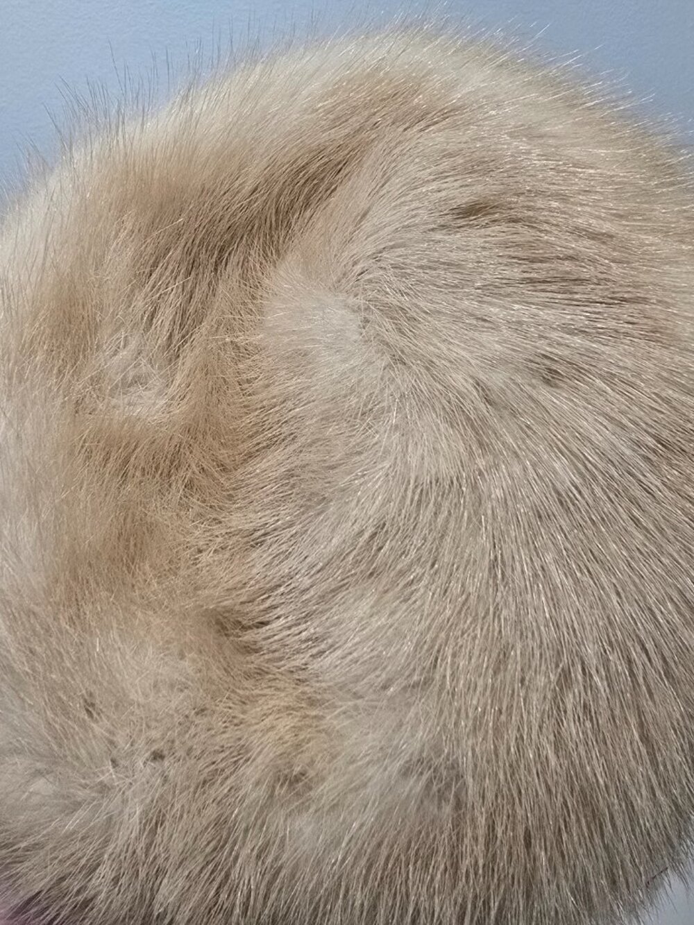 Vintage Maybe Real Fur (Mink?) Bucket Hat & Box - Cream Beige, Mid Century​ - Picture 6 of 12
